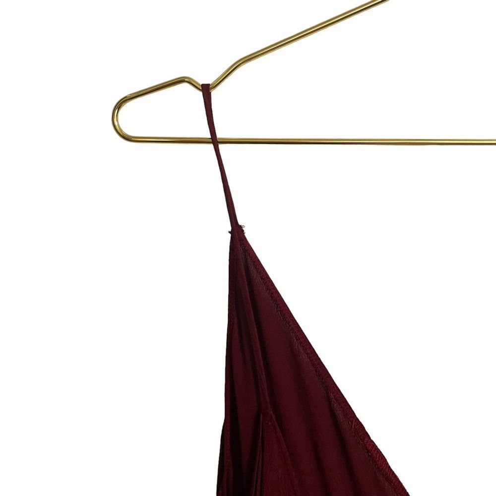 Reformation Burgandy Double V Maxi Slip Dress Size Large - Picture 8 of 11